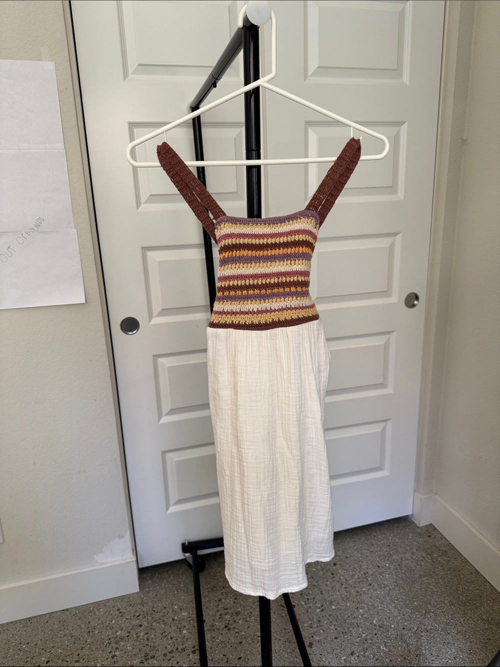 Zara girls Striped Knit Bodice Dress